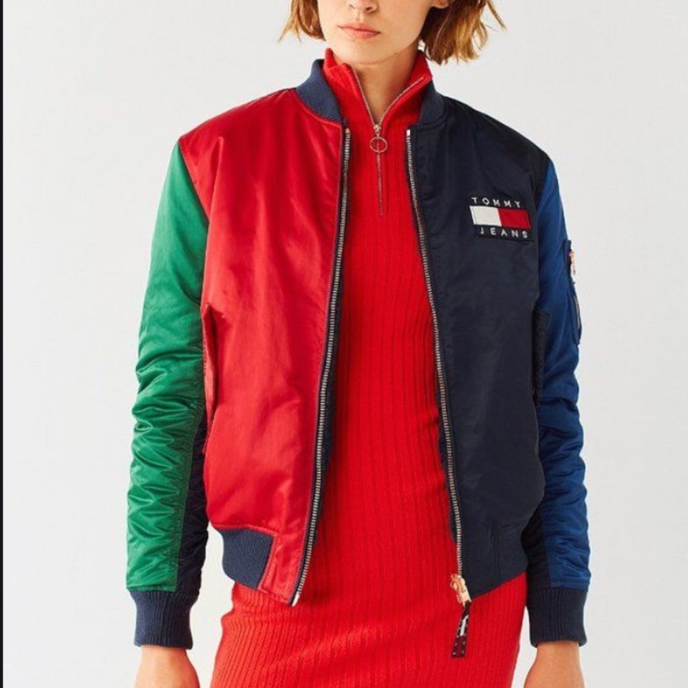 TOMMY HILFIGER NWOT REVERSIBLE BOMER FUR JACKET